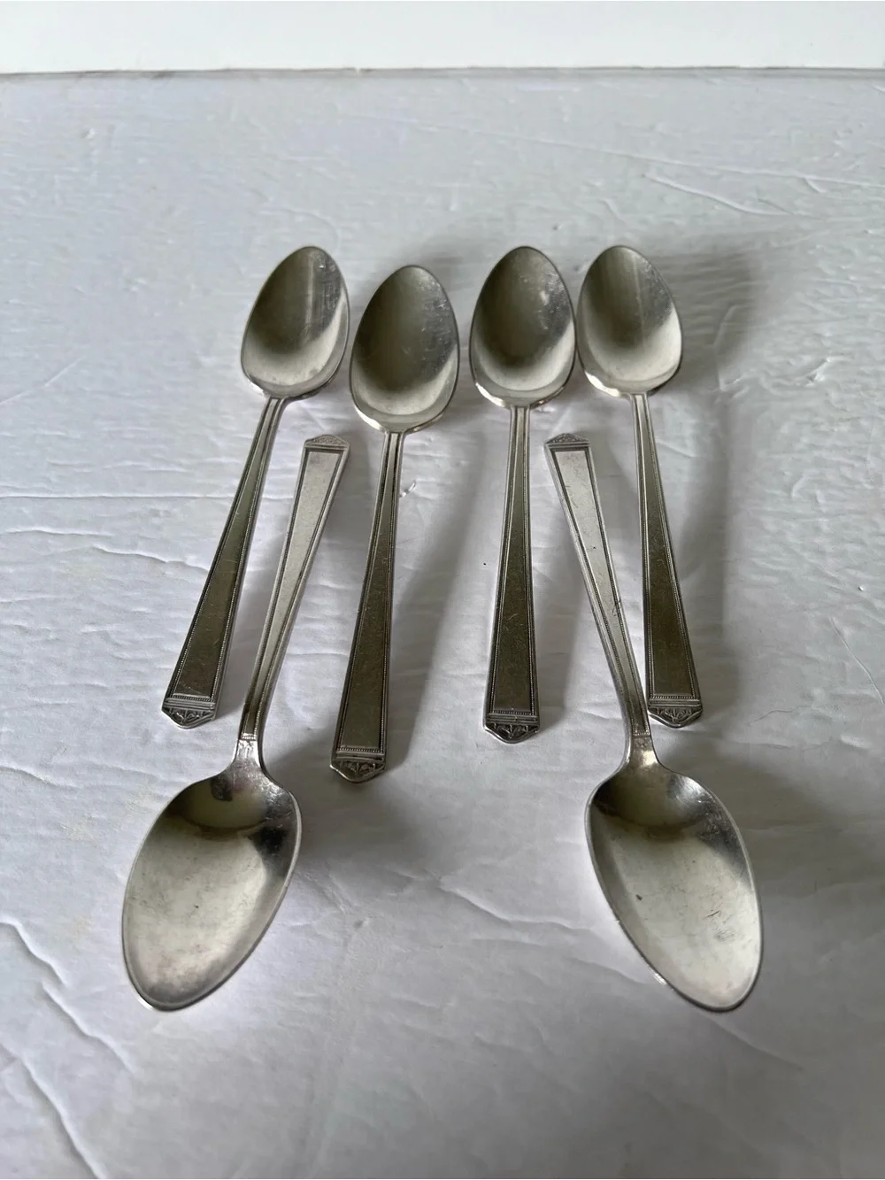 VTG 1847 Rogers Bros Silverware Not Mono Anniversary Pattern 6 Teaspoons Replace